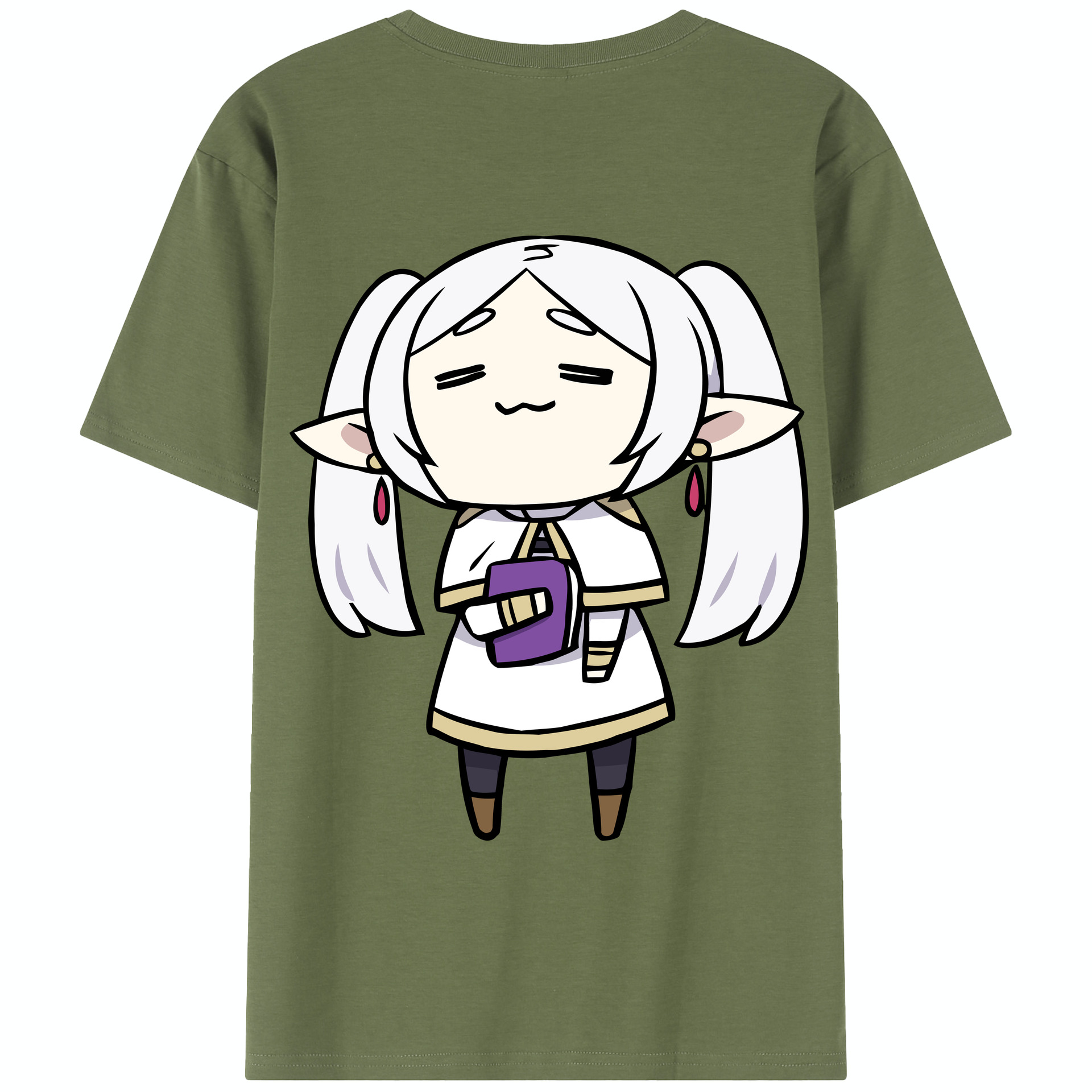 （画像用） 葬送のフリーレン Frieren 綿100％半袖Tシャツ（背面プリント）